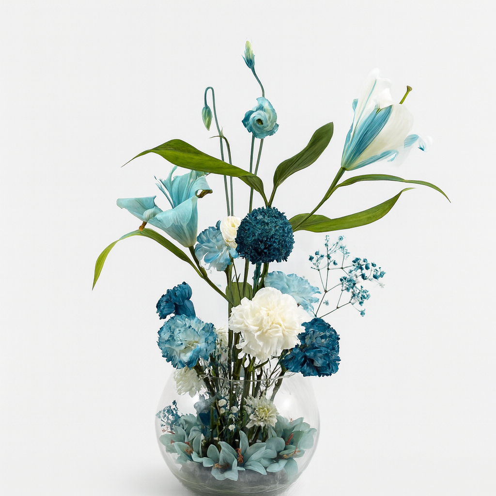 Blue Serenade – Luxe Baby Boy Celebration Vase