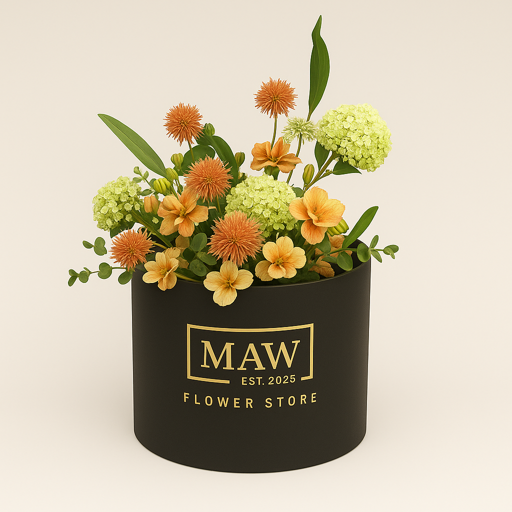 Amber Whisper – Elegant Autumn Bloom Box