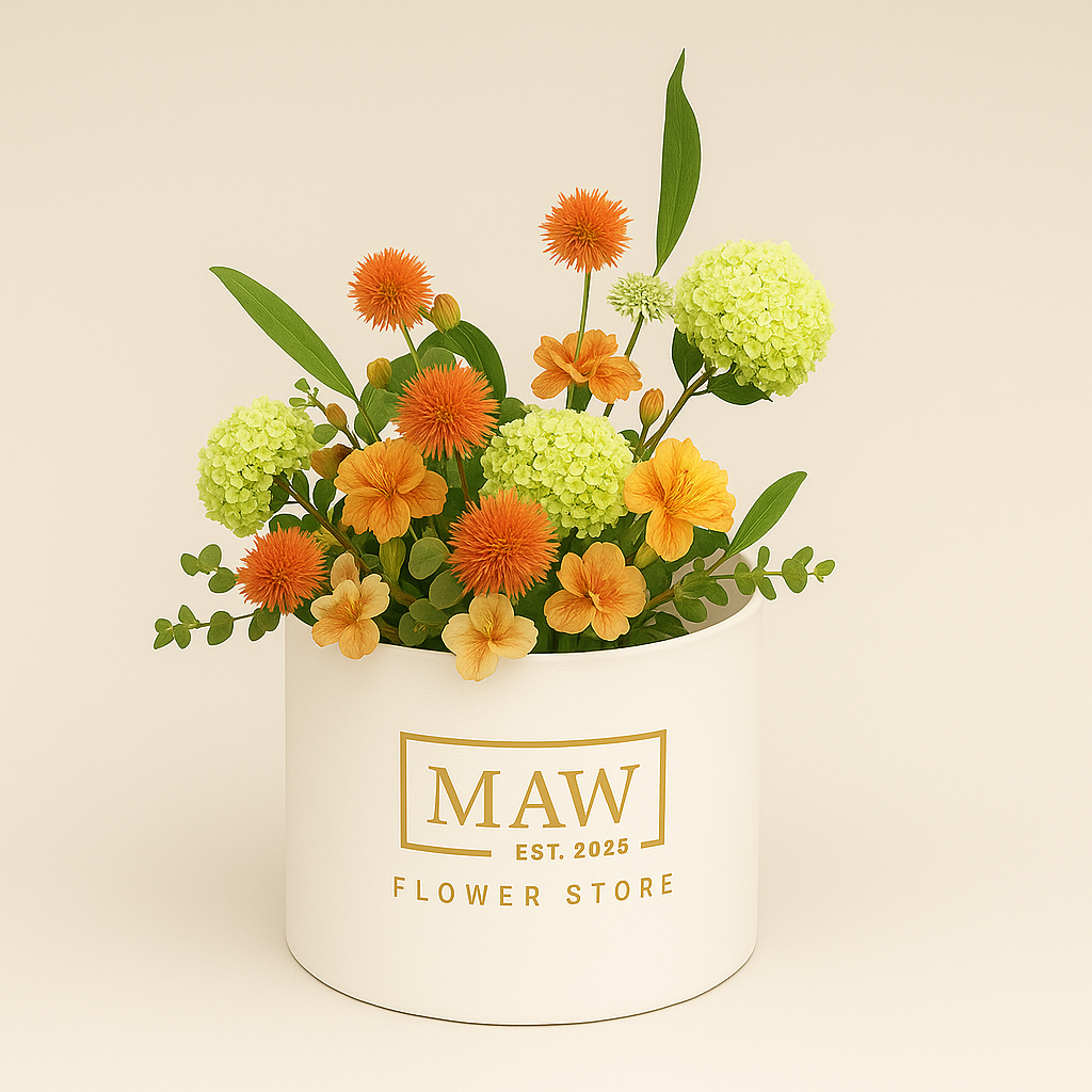Amber Whisper – Elegant Autumn Bloom Box