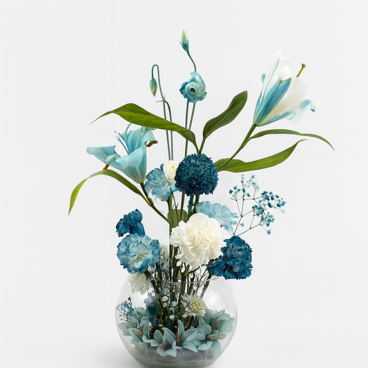 Blue Serenade – Luxe Baby Boy Celebration Vase